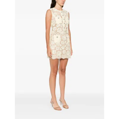 Self-portrait Self Portrait Short Dress With Embellishment In Yellow