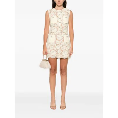 Self-portrait Self Portrait Short Dress With Embellishment In Yellow