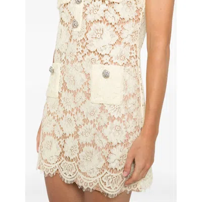 Self-portrait Self Portrait Short Dress With Embellishment In Yellow