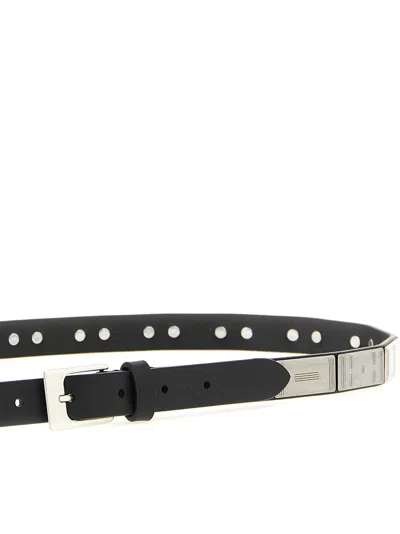Lemaire Buffalo Studs Belt 20 Mm In Leather In Black