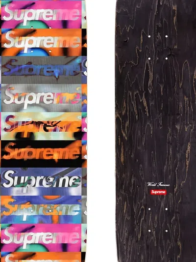 Supreme Distorted Logo Skateboard Deck In Gray