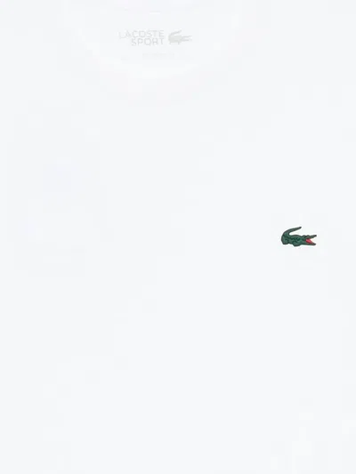 Lacoste Short Sleeve Crew Neck Pima Cotton Jersey T-shirt In White