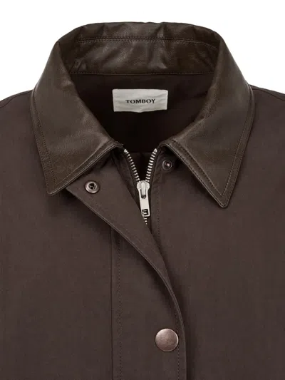 Tomboy Collared Jacket In Brown