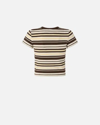 Pinko Striped T-shirt In Animal Print