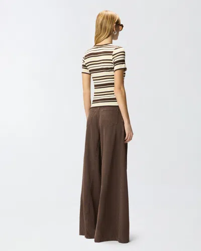 Pinko Striped T-shirt In Animal Print