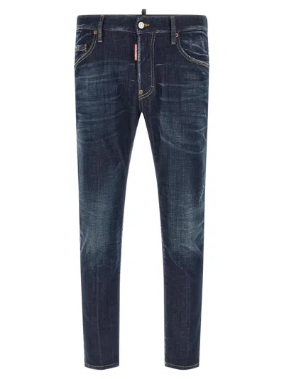 Dsquared2 Belt Loop Jeans In Blue