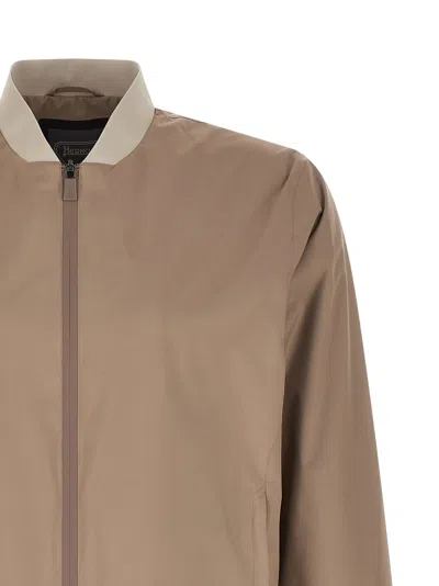 Herno Functional Bomber Jacket In Brown