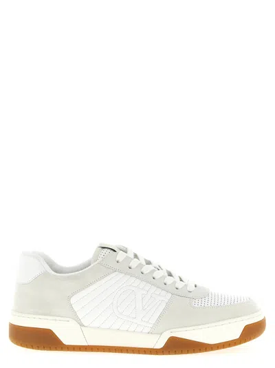 Valentino Garavani Signature Detail Ankle Padding Sneakers With Interchangeable Laces In White