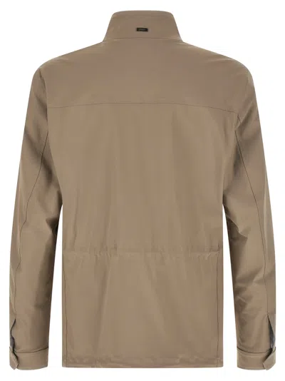 Herno Field Jacket In Brown