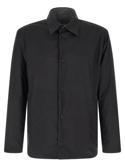 Herno Reversible Patch-pocket Overshirt In Gray