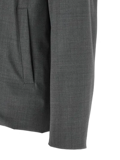 Herno Reversible Patch-pocket Overshirt In Gray