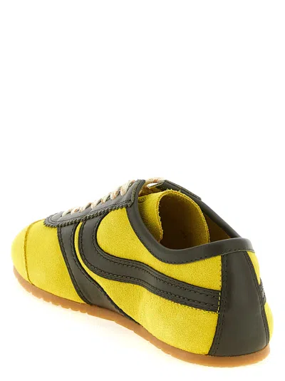 Dries Van Noten Suede Sneakers Low Profile Rubber Sole In Multi