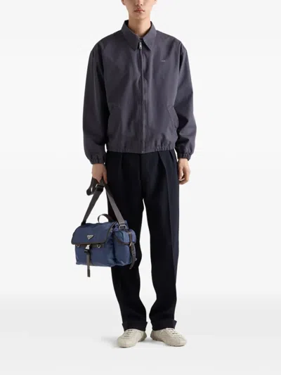 Prada Re-nylon Shoulder Bag In Blue