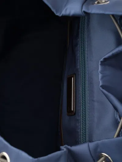 Prada Re-nylon Buckled Backpack In Blue
