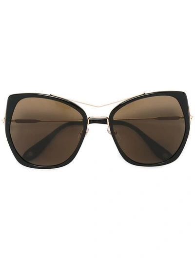 Givenchy Women's Cat Eye Sunglasses, 55mm In Black Gold/brown