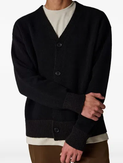Paul Smith Signature Stripe Cardigan In Black