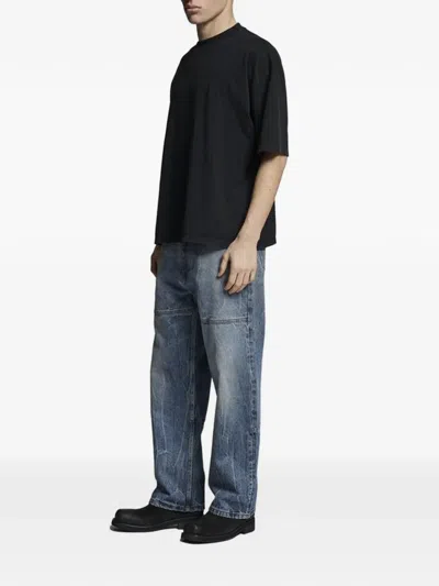 Paura Sofian Panelled Jeans In Blue