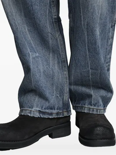 Paura Sofian Panelled Jeans In Blue