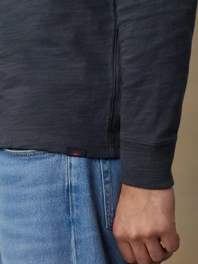 Faherty Sunwashed Slub Henley T-shirt In Blue