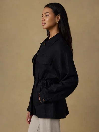 Faherty Sun Strider Utility Jacket In Black