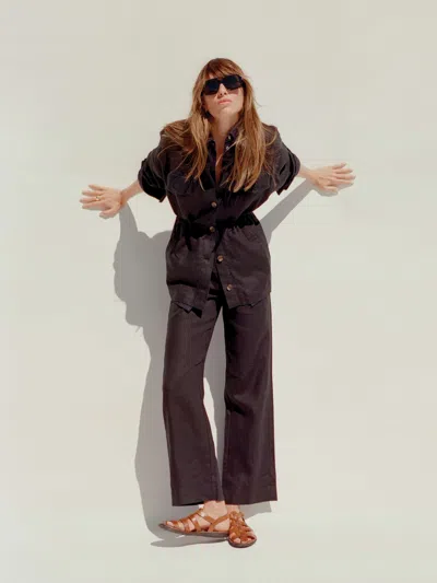 Faherty Sun Strider Utility Jacket In Black