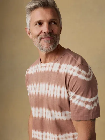Faherty Sunwashed Regenerative T-shirt In Brown
