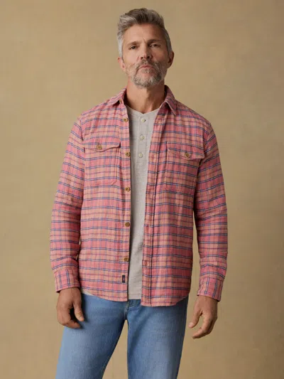 Faherty Belmar Workshirt In Pink
