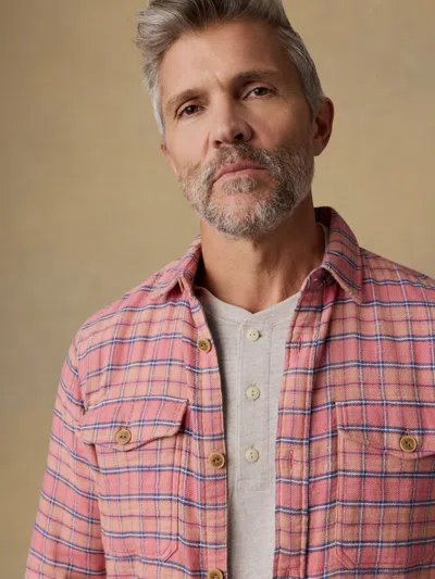 Faherty Belmar Workshirt In Pink