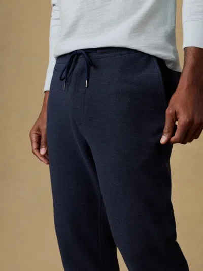 Faherty Linen Drawstring Pants In Blue