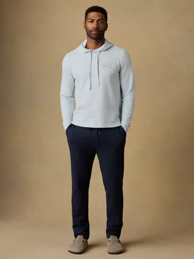 Faherty Linen Drawstring Pants In Blue