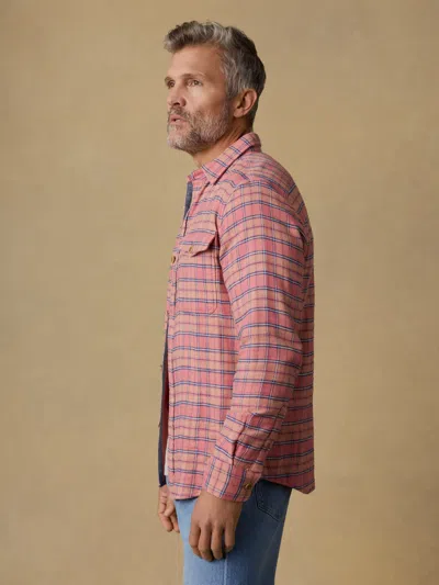 Faherty Belmar Workshirt In Pink