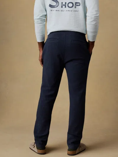 Faherty Linen Drawstring Pants In Blue