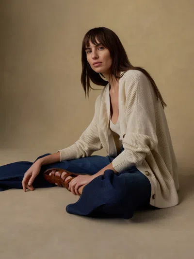 Faherty Miramar Linen Relaxed Cardigan In Neutral