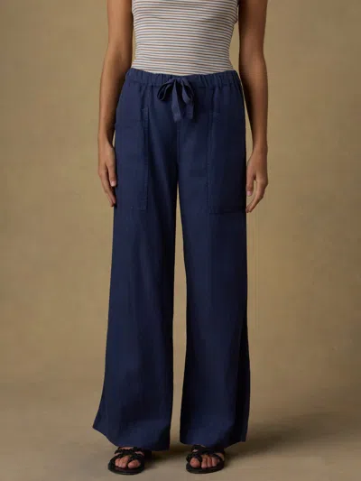 Faherty Topanga Drape Pants In Blue