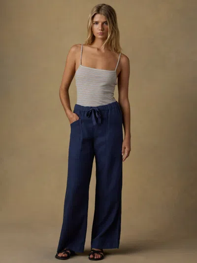 Faherty Topanga Drape Pants In Blue