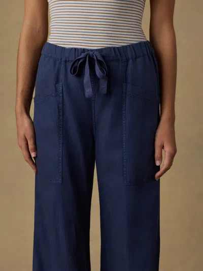 Faherty Topanga Drape Pants In Blue