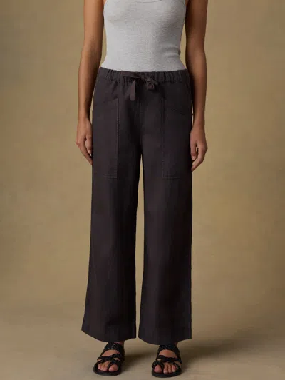 Faherty Topanga Drape Ankle Pants In Black