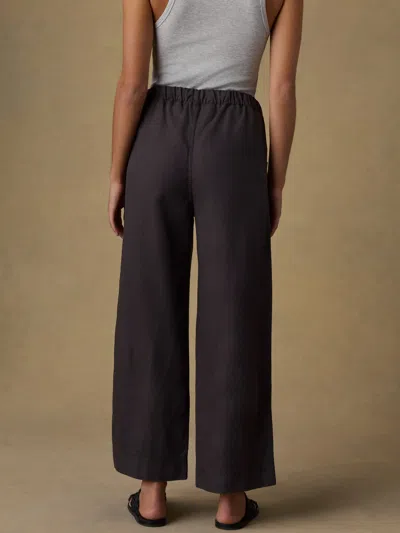Faherty Topanga Drape Ankle Pants In Black