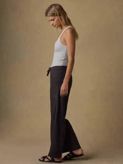 Faherty Topanga Drape Ankle Pants In Black