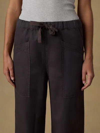 Faherty Topanga Drape Ankle Pants In Black