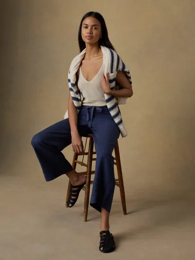 Faherty Topanga Drape Ankle Pants In Blue