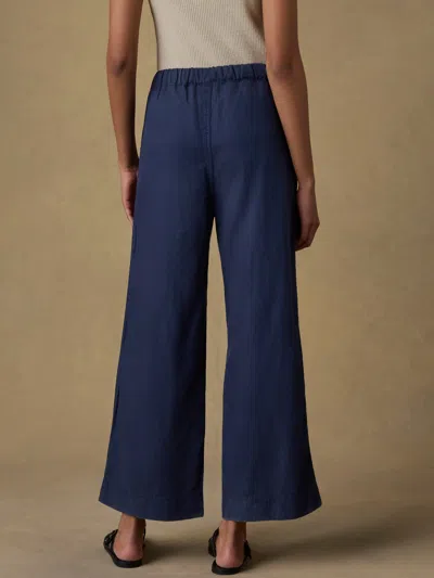 Faherty Topanga Drape Ankle Pants In Blue