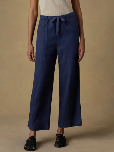 Faherty Topanga Drape Ankle Pants In Blue