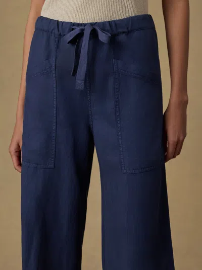 Faherty Topanga Drape Ankle Pants In Blue
