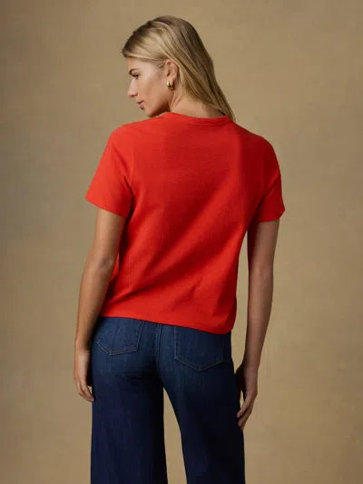 Faherty Sunwashed Essential T-shirt In Red