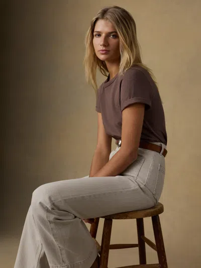 Faherty Sunwashed Essential T-shirt In Brown