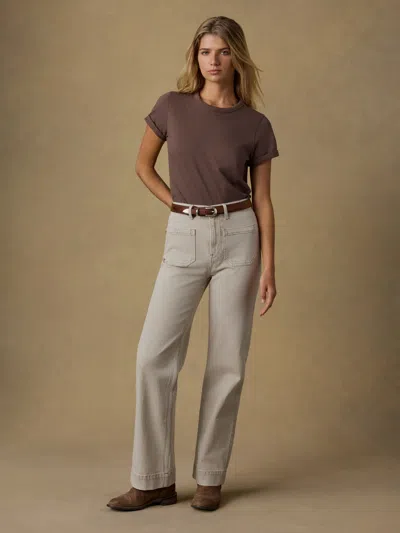 Faherty Sunwashed Essential T-shirt In Brown