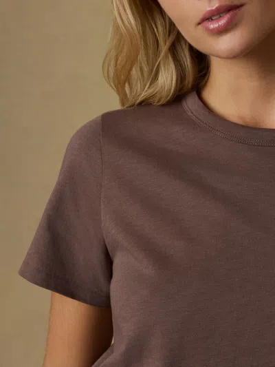 Faherty Sunwashed Essential T-shirt In Brown