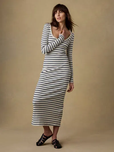 Faherty Surfside Rib Maxi Dress In White