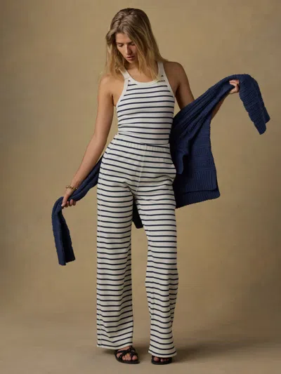 Faherty Surfside Pants Salt Air Stripe In White